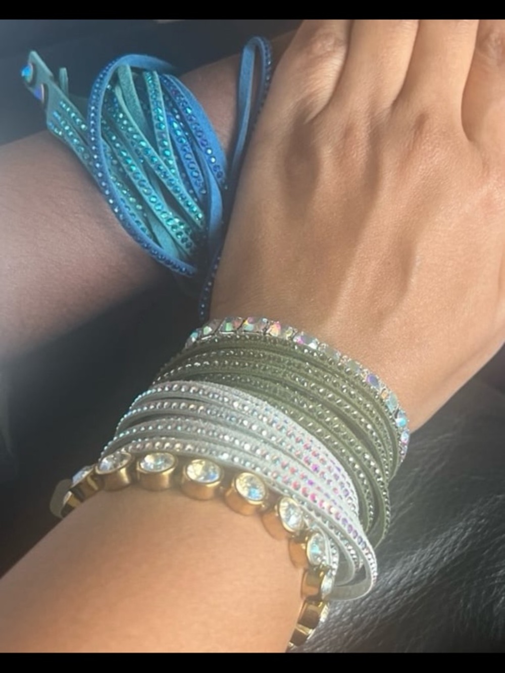 Wrap-Star Bracelet, Crystal Aurore Boreale like new #no box - Picture 9 of 13
